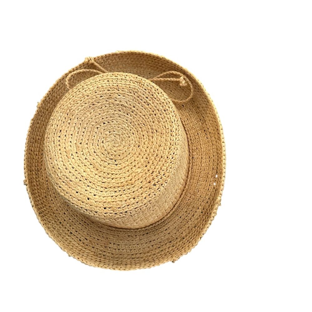 Scala Destin Straw Hat With Bow In Tea - image 3